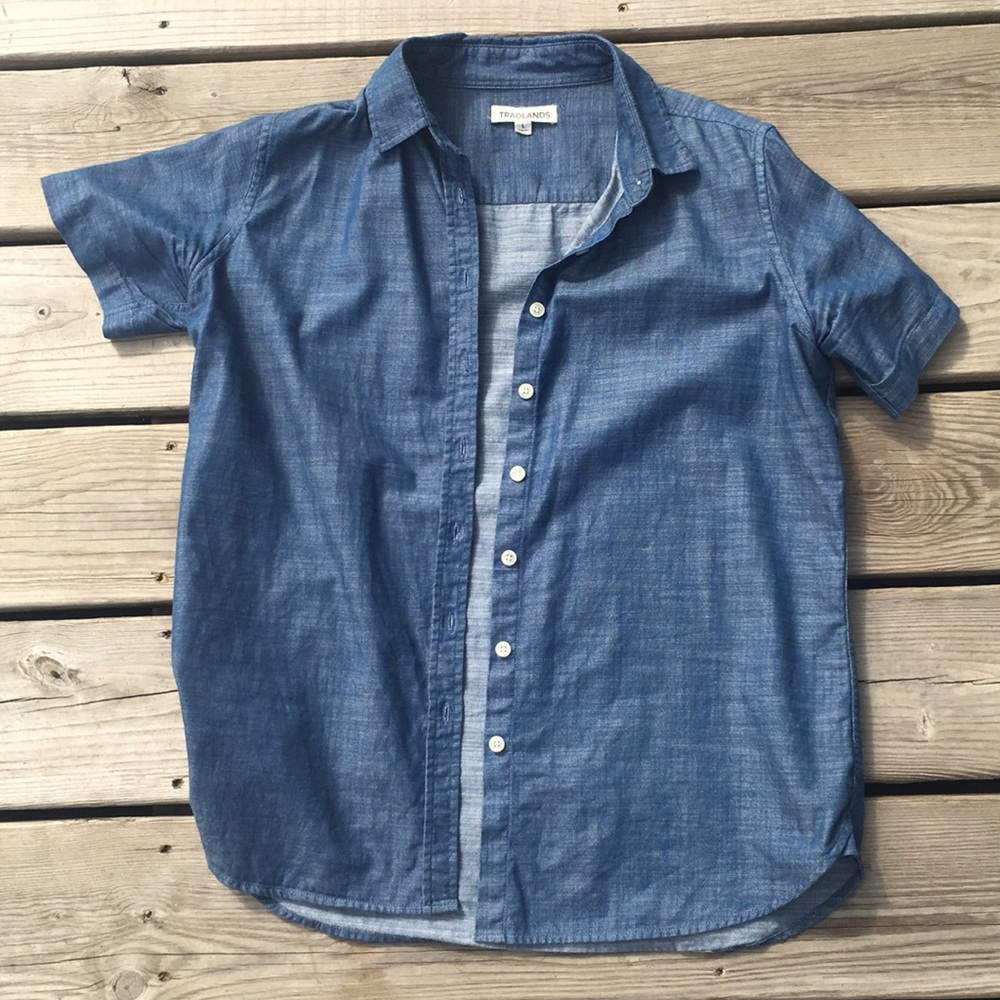 Tradlands Denim Short Sleeve Button down